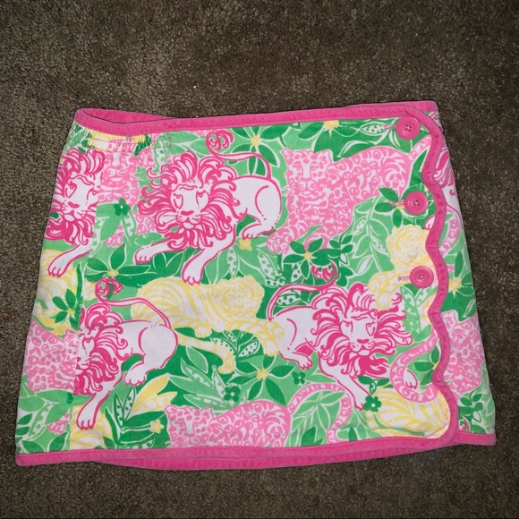 Lilly Pulitzer Other - Lilly Pulitzer Animal Crackers Floral Lion Corduroy Mini Skirt